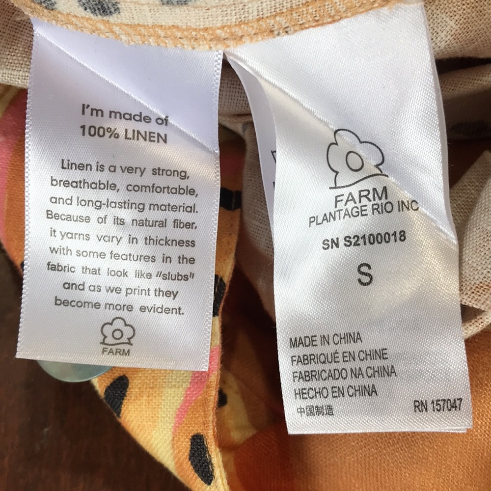 Farm Rio Carmel Raining Bananas Puff Sleeve Jumpsuit sizes S and M NWT - Picture 13 of 16